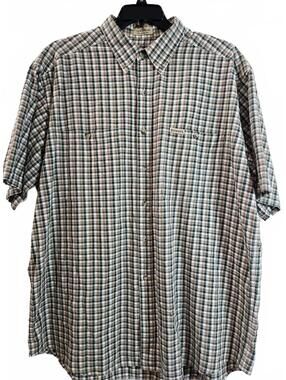 Browning Men's Short Sleeve Button-Up Plaid Shirt Size XL